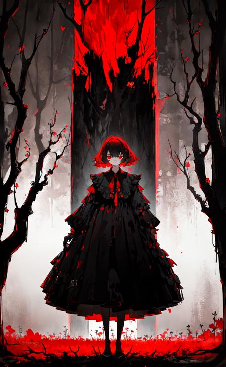 123760-3650854497-masterpiece, best quality, girl standing under the dead tree, black and red palette, eerie.png